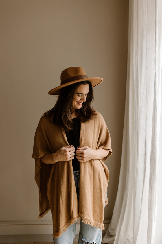 Poncho Anouk Camel